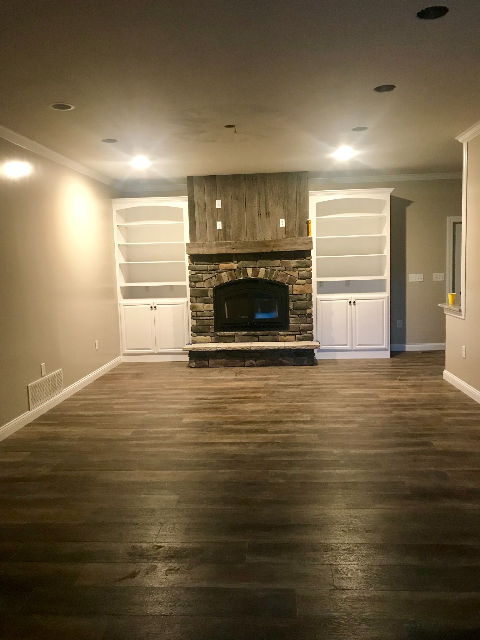 Living Room with Recessed Lighting